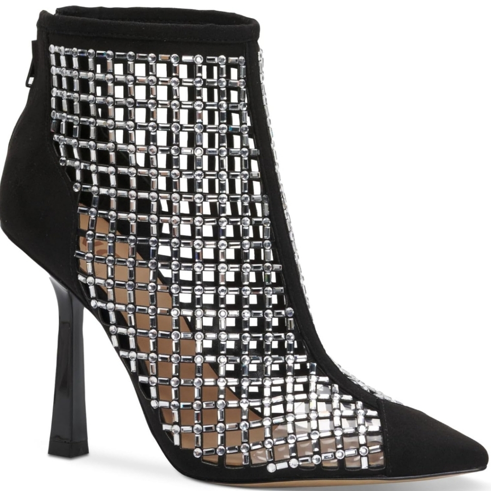 INC Womens Senalda Rhinestone Ankle Boots Size 10